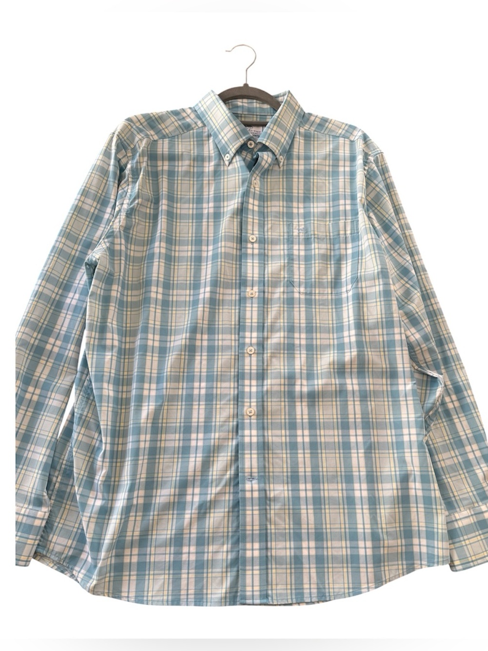 Southern Tide Men's Blue Plaid Button-Down Shirt
